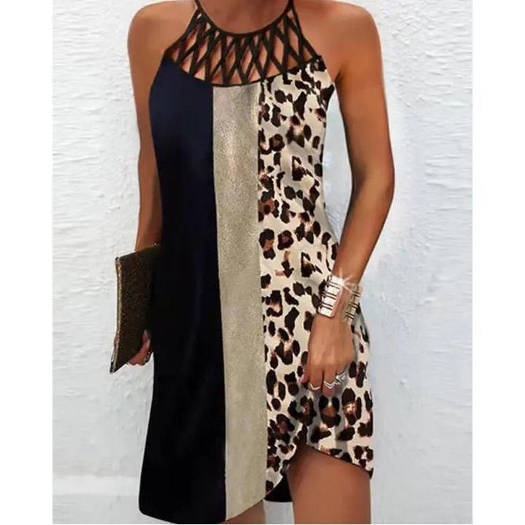 Women's dresses 2022 summer new Casual Sleeveless Vintage Tribal Print Cutout Daily Dress - Jointcorp