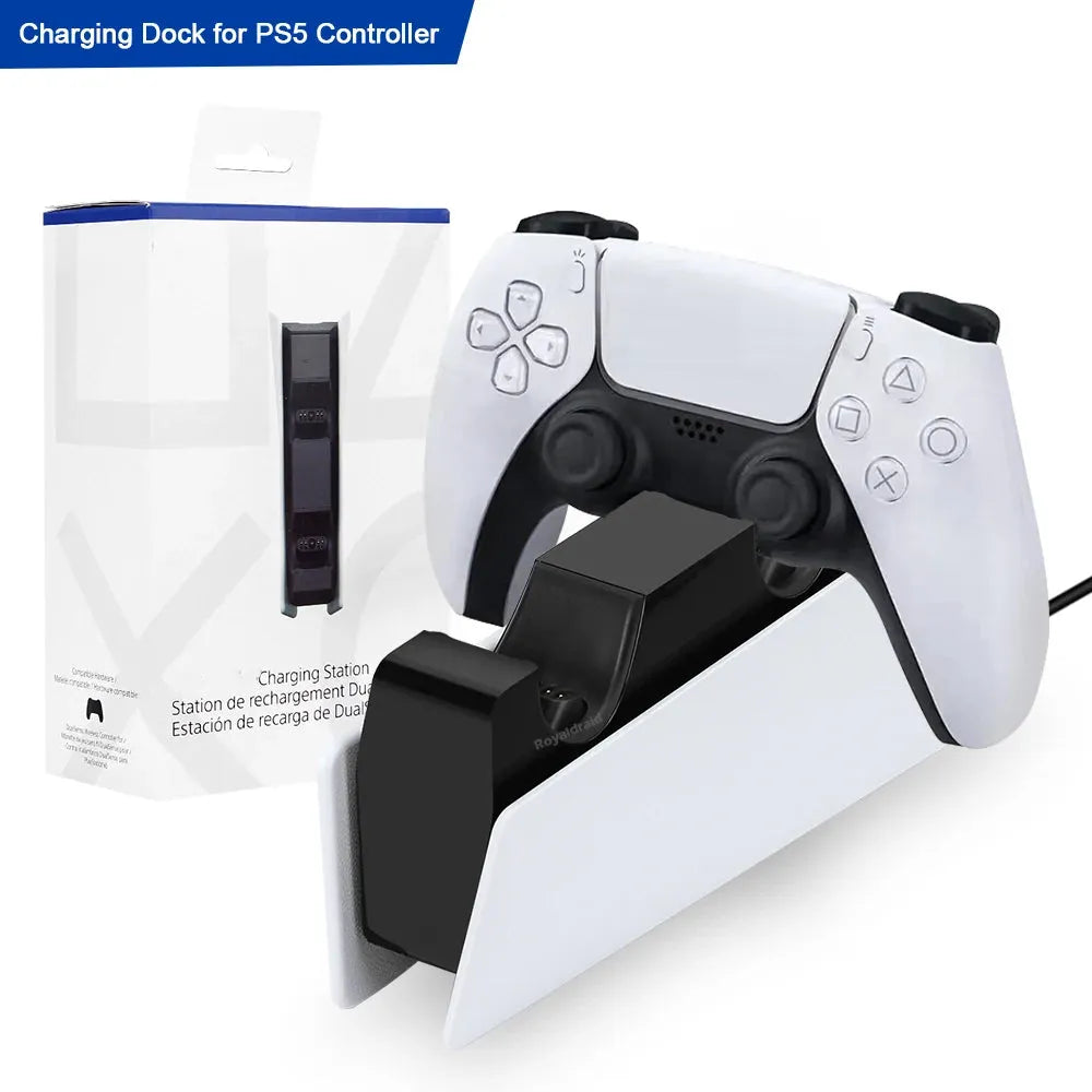 NEW Fast Dual Charging Station For PS5 DualSense Wireless Game Controller Handle Charging Dock Stand for PlayStation5 Gamepad