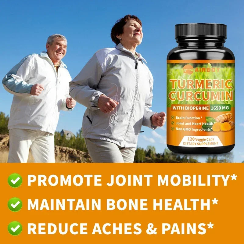 Turmeric Curcumin with Bioperine - Supports Arthritis Health, Antioxidants, Brain Cognition and Digestive Health