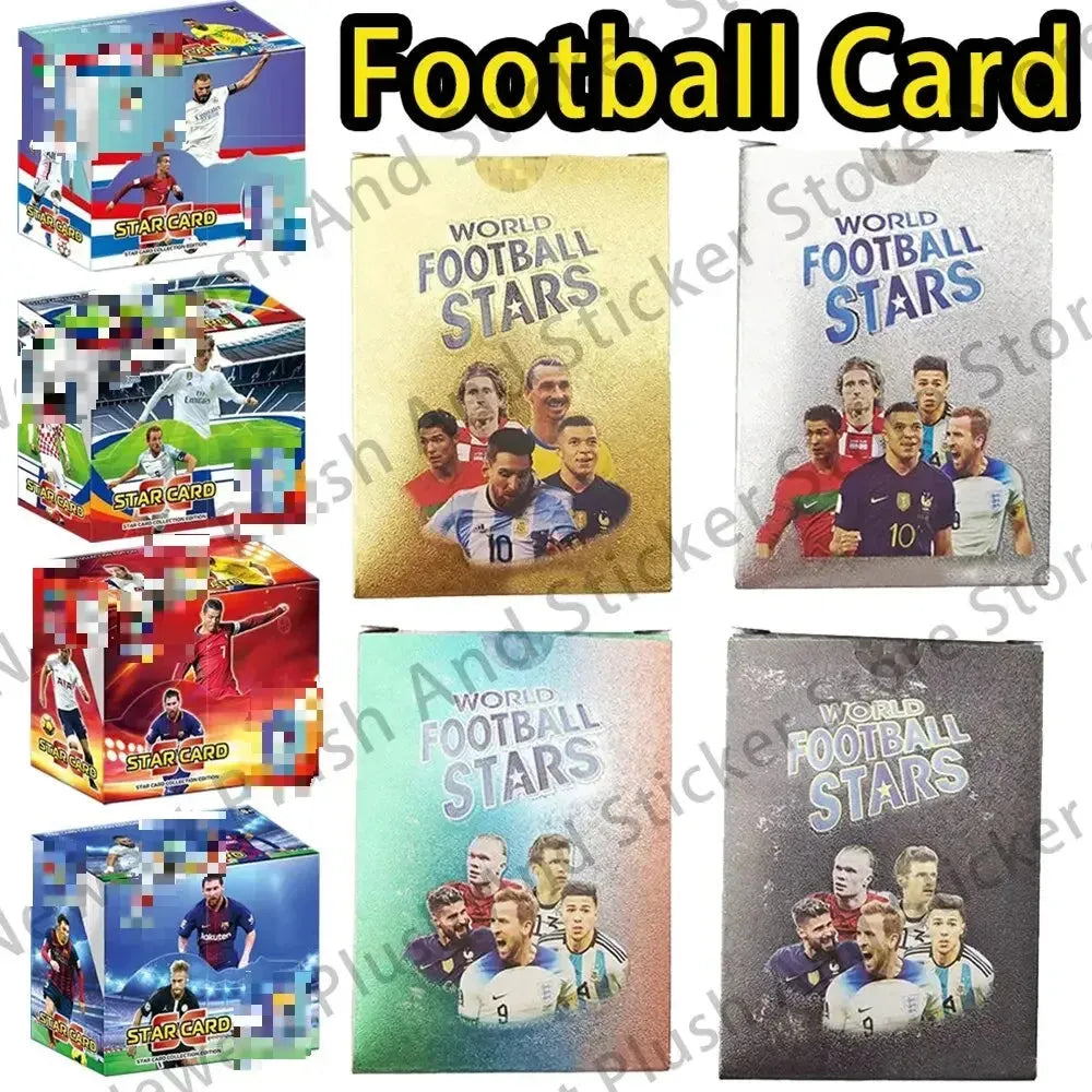 288pcs Football Card Stars World C Ronaldo, Mar Messi, Stars Flash Card Collection 3D Football Card Album