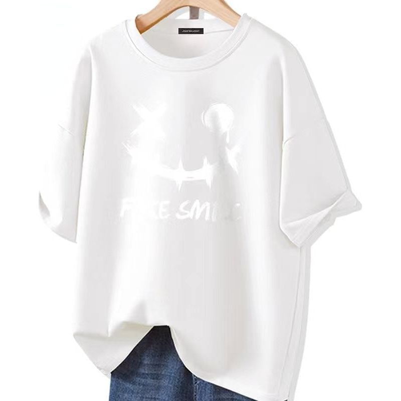 Oversized Streetwear Fashion Shirt Printed T-Shirt Women's Top Casual T-Shirt Trend Short Sleeves