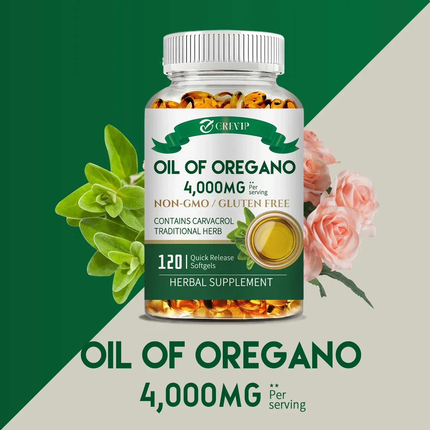 Oil of Oregano - for Immune & Kidney Health, Anti inflammatory, Relieves Bloating