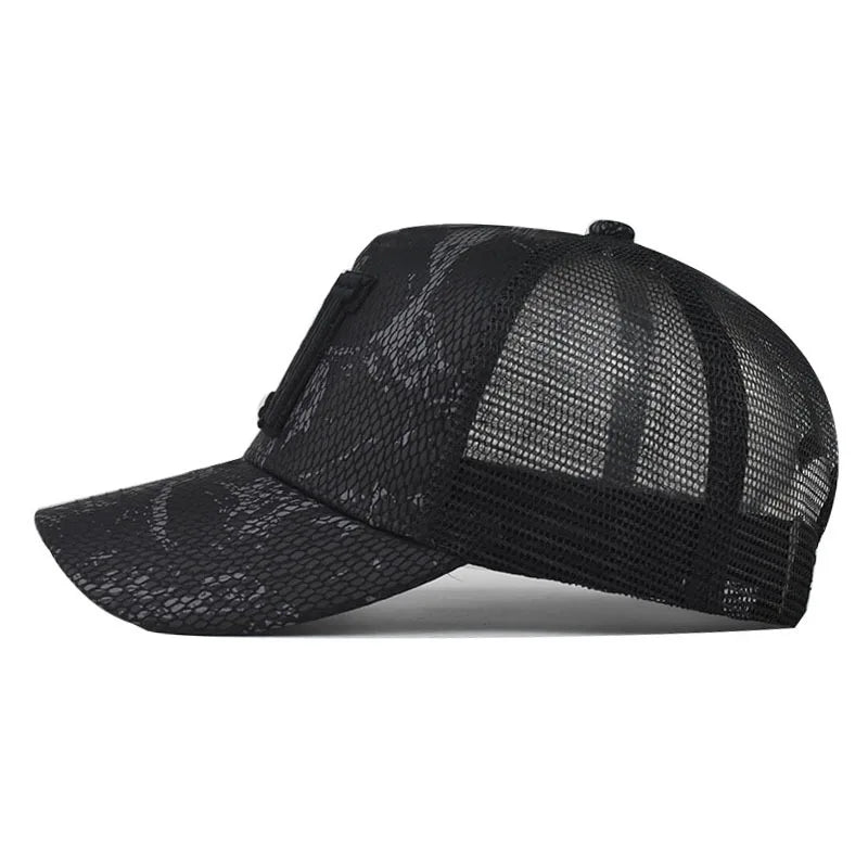 New Mesh Baseball Caps For Men Casual Embroidered Snap Back Mens Caps And Hats Spring And Summer Sun Protection Outdoor Gorras