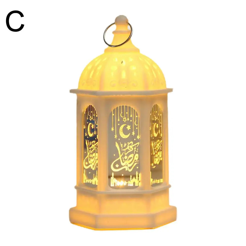 Muslim Ramadan Lantern Decor Ornament EID Mubarak LED Festival Night Light Eid Al Adha Gift Gurbang Ramadan Decoration For Home