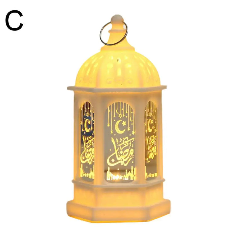 Muslim Ramadan Lantern Decor Ornament EID Mubarak LED Festival Night Light Eid Al Adha Gift Gurbang Ramadan Decoration For Home