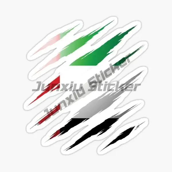 United Arab Emirates UAE Flag Emblem Sticker Laptop Motorcycle Bumper Wall Car Truck Bicycle Window Decal Assecories