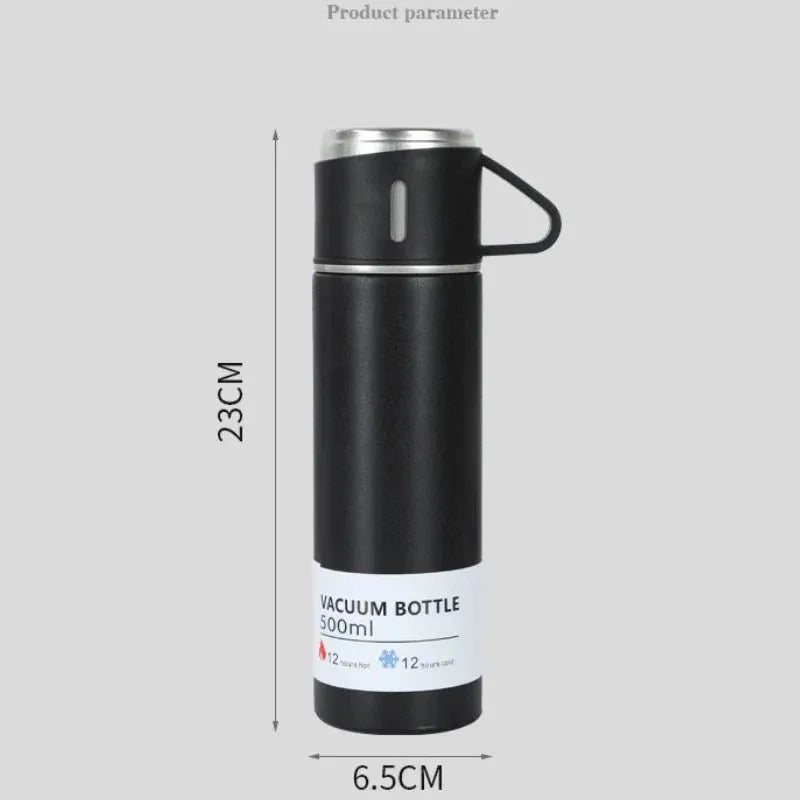 304 Vacuum Stainless Steel Thermos Cup Outdoor Hot Water Thermal Insulation Cup Office Business Style Thermos Bottle