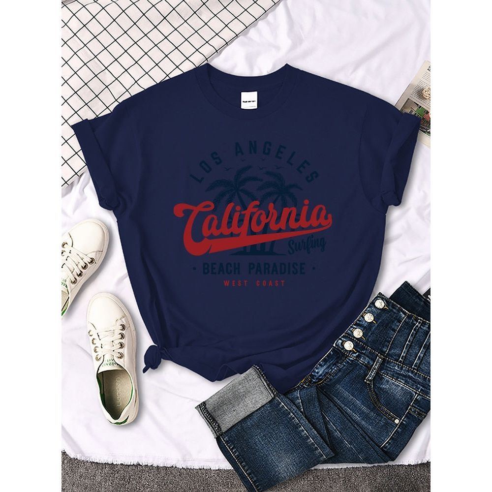 San Francisco, California Beach Paradise T-Shirt Essential Hipster T-Shirts All-Match Casual Tshirt T-shirts with prints - Jointcorp