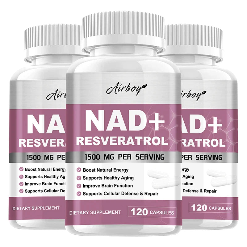 NAD + Resveratrol - Anti-Aging Cell Booster,NAD+ Booster, Nicotinamide Riboside Alternative, Natural Energy & Cellular Health