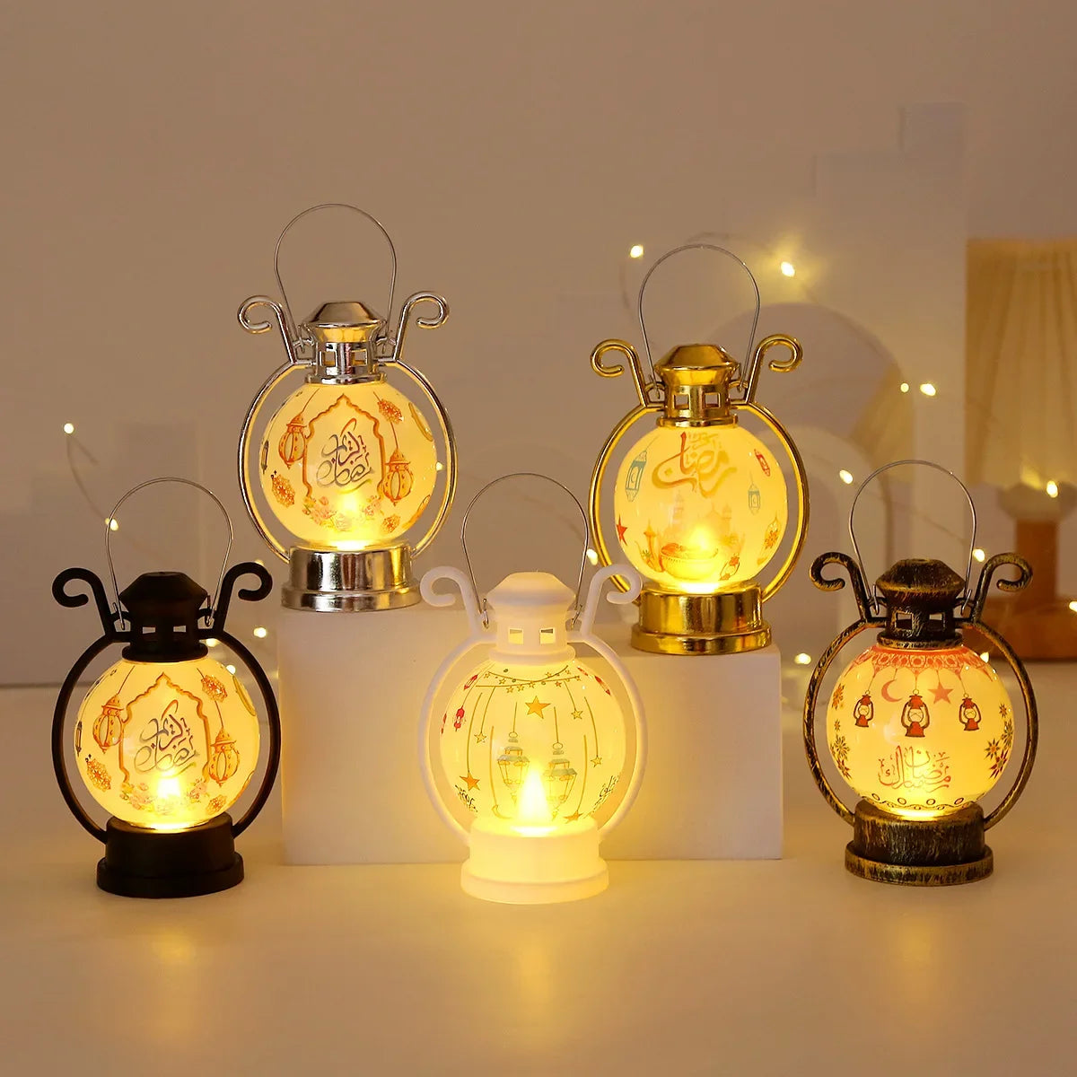 2025 Ramadan LED Lantern Light Eid Mubarak Decoration for Home Islamic Muslim Festival Party Ramadan Kareem Decor EID Al Adha