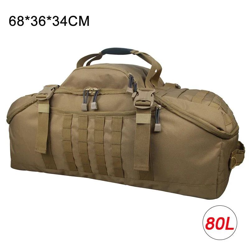 40L 60L 80L Sport Travel Bag Molle Tactical Backpack Gym Fitness Bag Large Duffle Bags for Camping Hunting Fishing