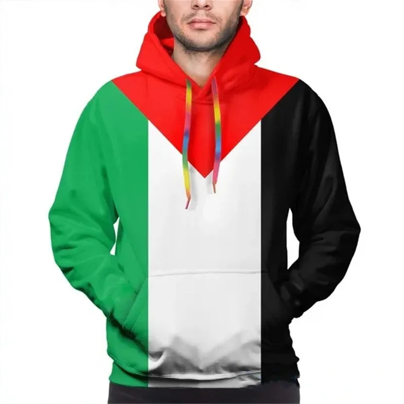 Men's Fist Sweatshirt Hoodie Free Flag Streetwear Harajuku Pullover Spring Autumn 3d Hoodies For Men Women Clothing New Hooded