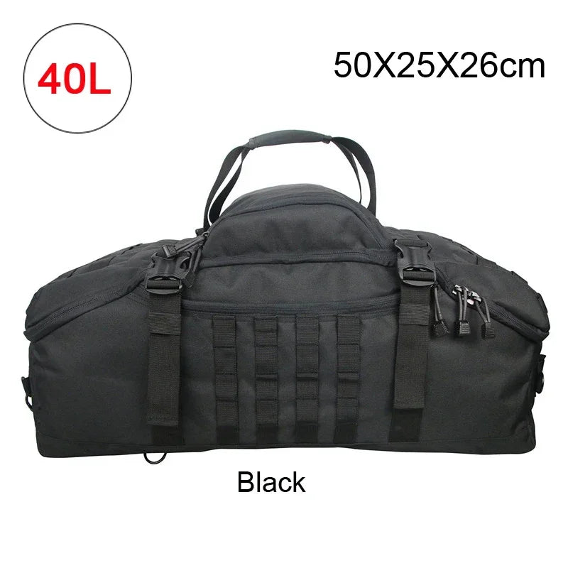 40L 60L 80L Sport Travel Bag Molle Tactical Backpack Gym Fitness Bag Large Duffle Bags for Camping Hunting Fishing