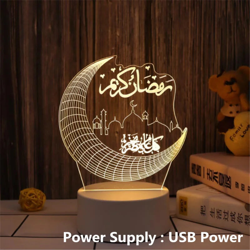 Ramadan Decoration Festival Wooden Moon Star Lights Deco Bedroom Decoration Ramadan 2023 Ramadan Party Lighting Decorative Lamps