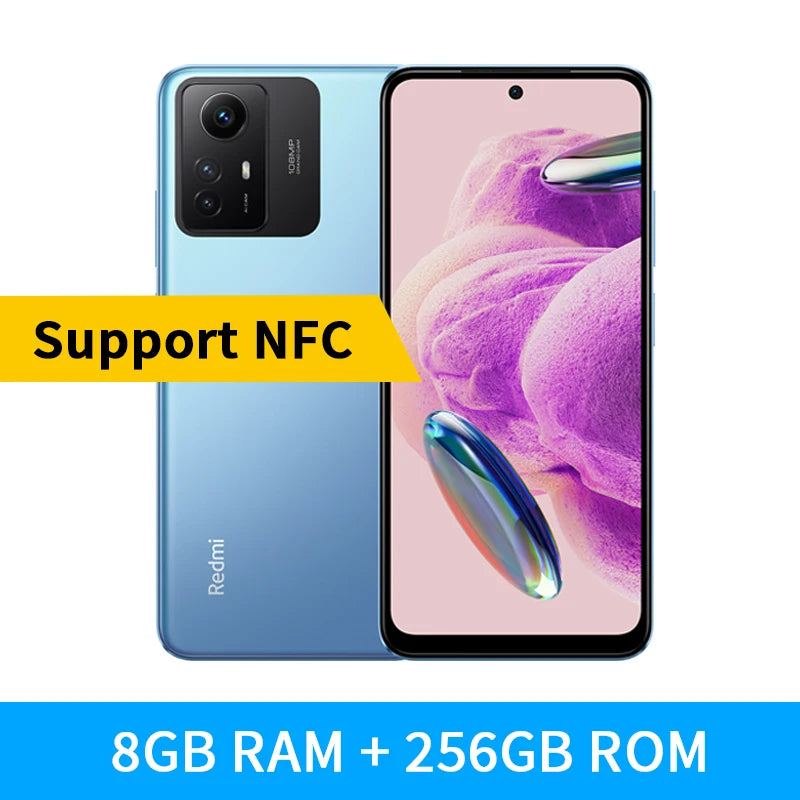 Global Version Xiaomi Redmi Note 12S 128GB/256GB Smartphone 108MP AI Triple Camera AMOLED Display 5000mAh 33W Fast Charging