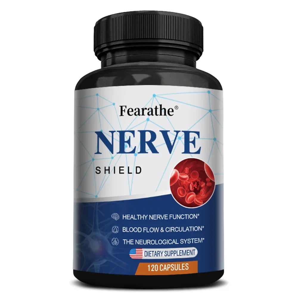 Nerve Support Supplement - Contains 600 Mg Daily Dose of Lipoic Acid for Healthy Nerve Function, Blood Flow and Circulation