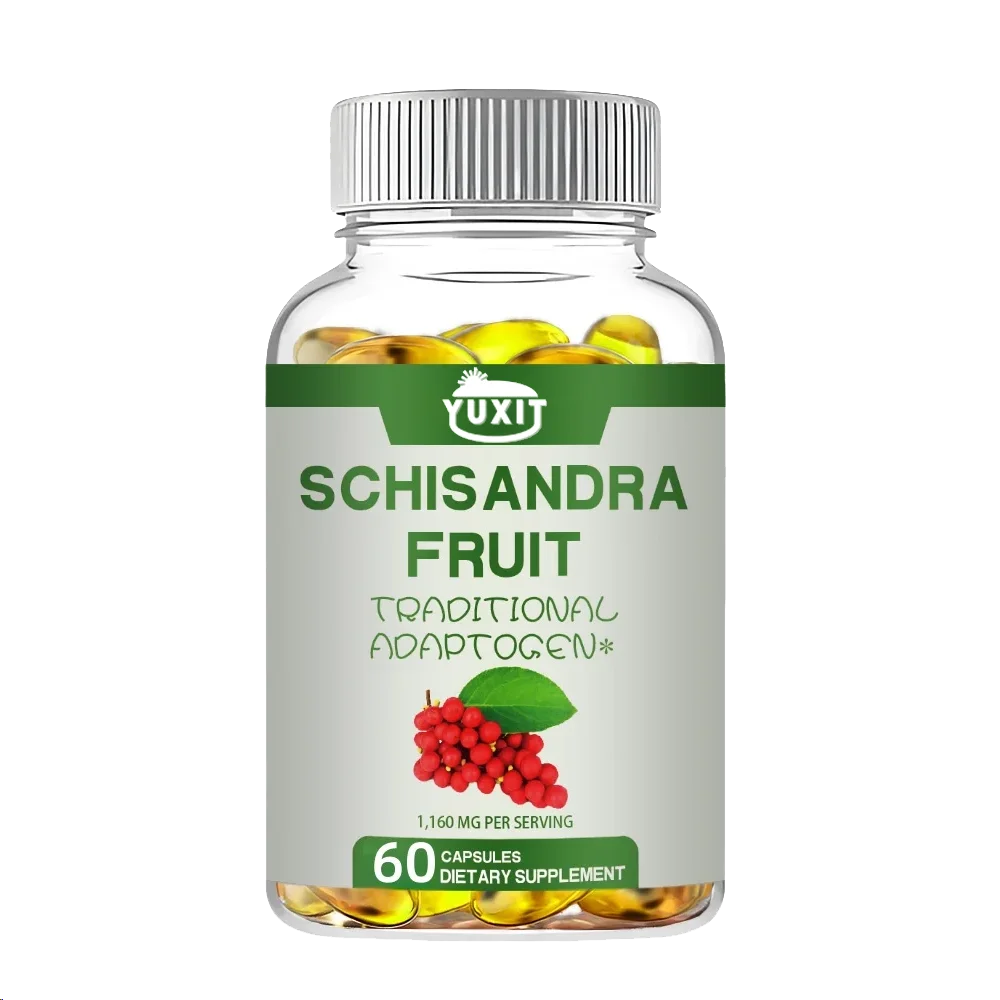 Traditional Schisandra fruit capsules - help relieve fatigue, promote cardiovascular health, and improve human immunity. Non-GMO