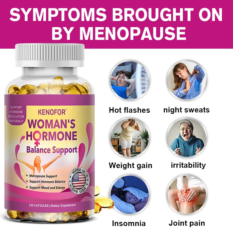 Regulates Women's Hormone Balance - Supports Hormonal Balance, Mood and Energy During Menopause 120 Capsules | DietarySappleTent