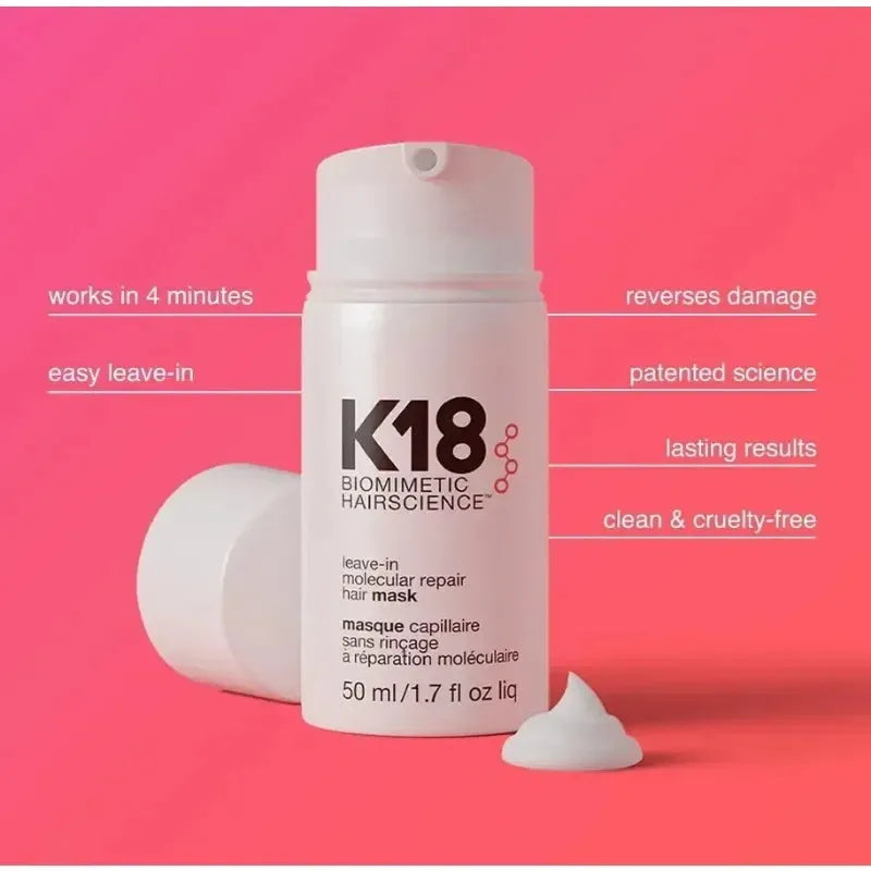 150ml K18 Leave-In Molecular Hair Mask Original Repair Molecular Hair Damaged Dry Frizzy Treatment Moisturize