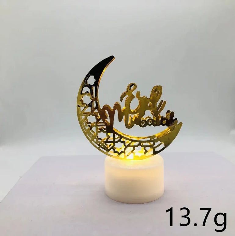 Eid Mubarak LED Candle Small Light Ramadan Kareem Decoration Home Islamic Muslim Festival Party Decoration Eid Al-Fitr Supplies