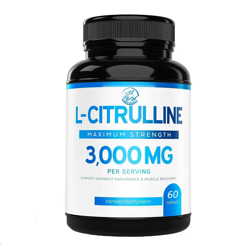 3000 milligrams of L-citrulline supplement (60 vegetarian capsules) - Endurance, exercise performance - Men's supplement-