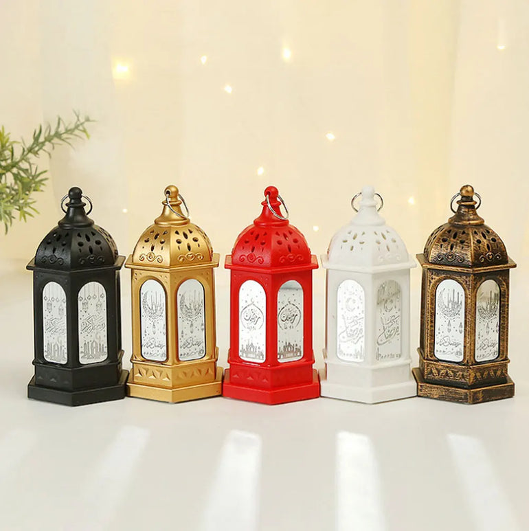 Muslim Ramadan Lantern Decor Ornament EID Mubarak LED Festival Night Light Eid Al Adha Gift Gurbang Ramadan Decoration for Home