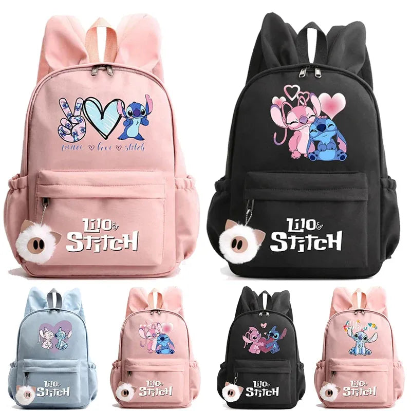 Disney Lilo Stitch Backpack Teen Girl Boy Back To School Backpack School Bag Rucksack Women Canvas Rucksack Kid Birthday Gift