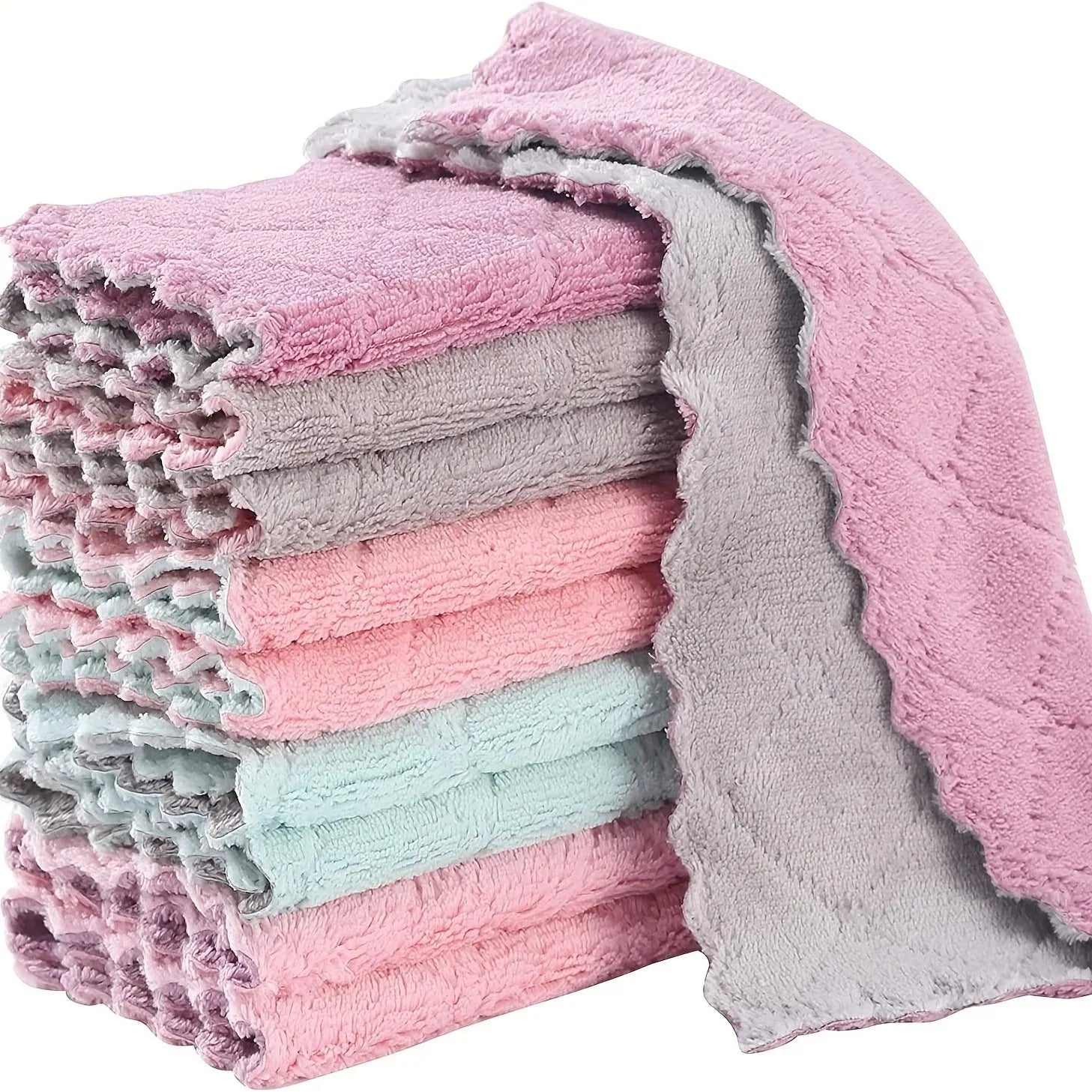 10/20pcs Kitchen Towels And Dishcloths Rag Set Small Dish Towels For Washing Dishes Dish Rags For Cooking Baking-Random Color
