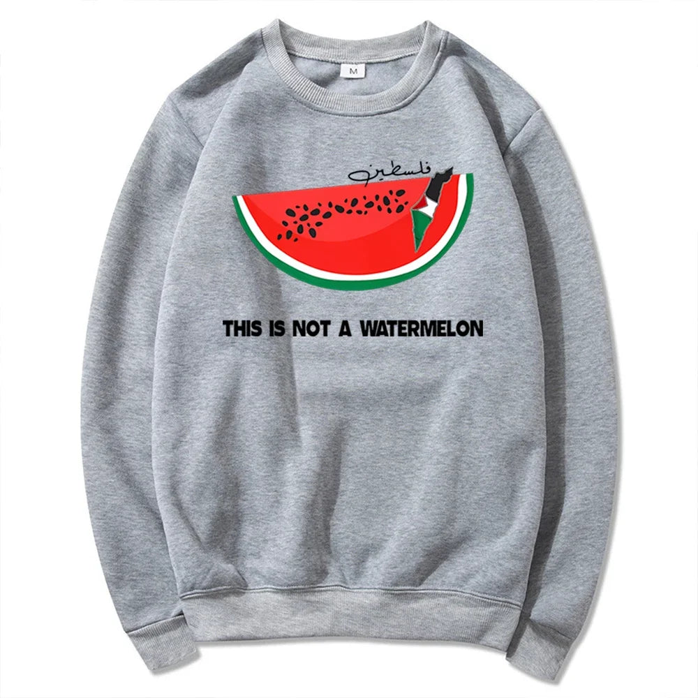 This Is Not A Watermelon Sweatshirt "Ceci N'est Pas Une Pastèque"  Hoodie Freedom Crewneck Sweatshirt Arab Gift Pullover