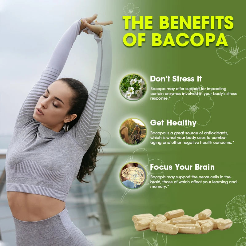 BEWORTHS Bacopa Monnieri Capsule Boosts Brain Health Supports Performance Cognition and Focus Enhances Energy and Stamina