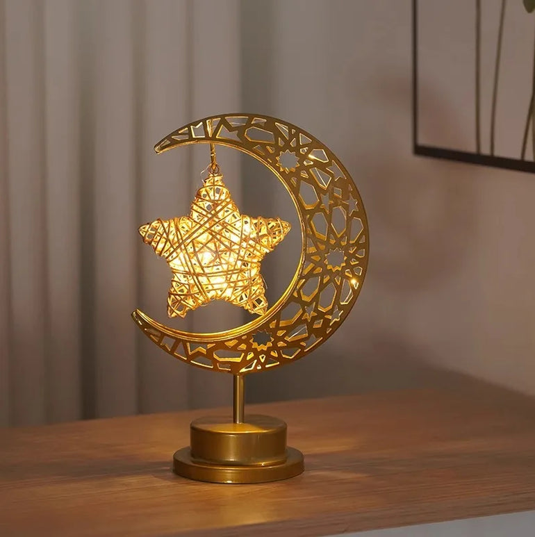 1PC LED Vine Star Desk Lamp, Ramadan Decoration/Bedroom Desk Lamp/Home Warm Atmosphere Decoration Nightlight, Lighting