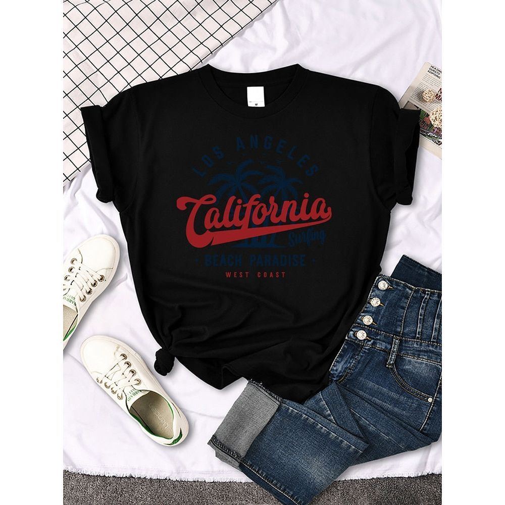 San Francisco, California Beach Paradise T-Shirt Essential Hipster T-Shirts All-Match Casual Tshirt T-shirts with prints - Jointcorp