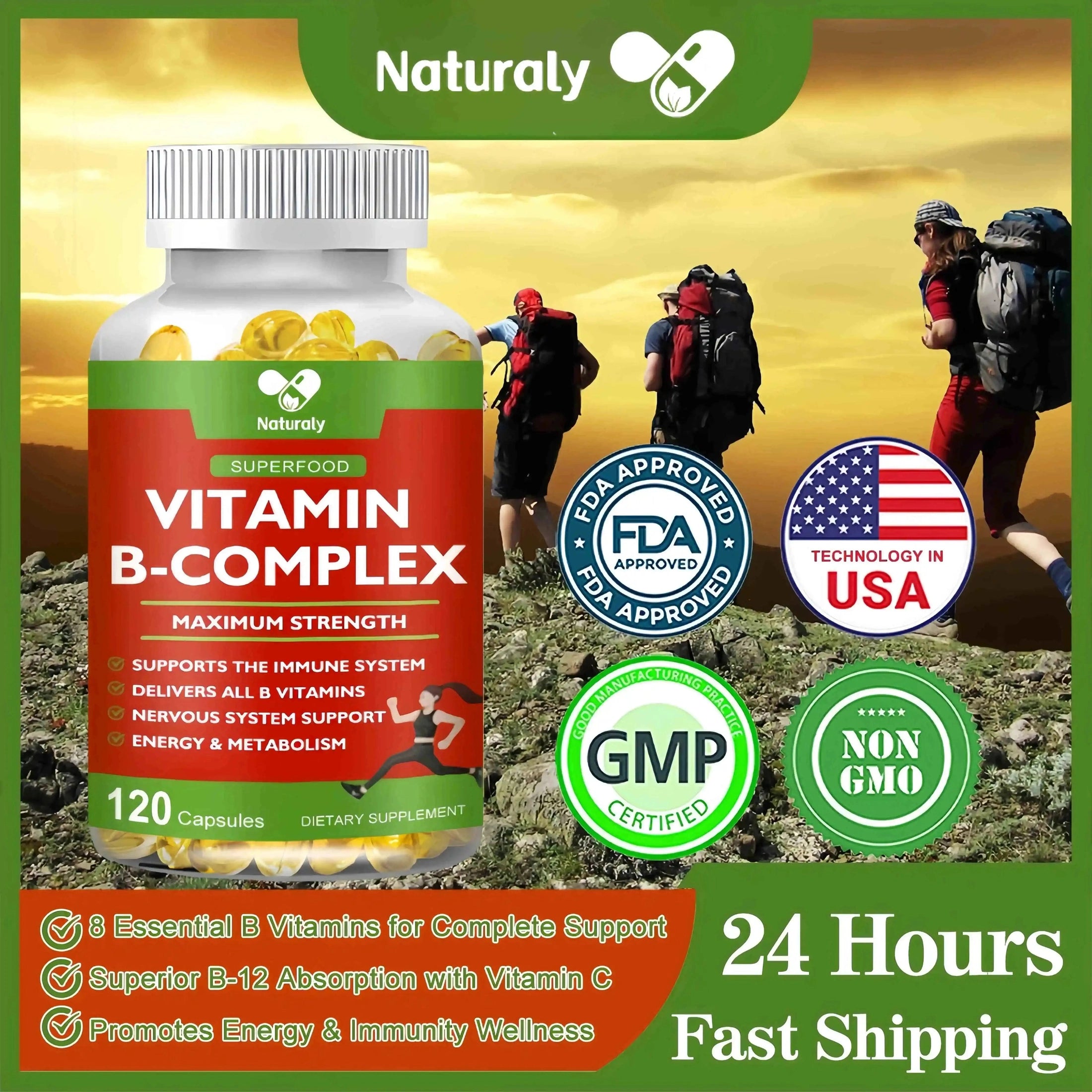 Vitamin B Capsule Anti-oxidation Skin Repair liver Health&Energy Care VB complex vitamins Daily Supplement