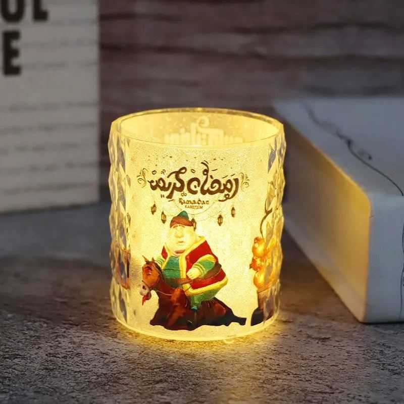 3Pcs Ramadan Kareem Led Candle Light Eid Mubarak Decor for Home Islamic Muslim Party Favors Supply Eid Al-Fitr Ornaments Lantern