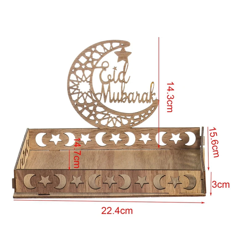 Wooden Pendant EID Mubarak 2025 Ramadan Decoration For Home Kareem Ramadan And Eid Decor Eid AL Adha Islamic Muslim Decor