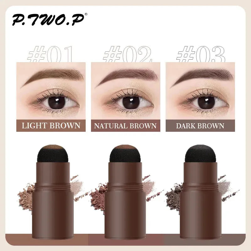 1 Set Lazy Eyebrow Powder Stamp Set Retouching Eyebrow Hairline Face Shadow Waterproof Long Lasting Easy Colouring No Smudge