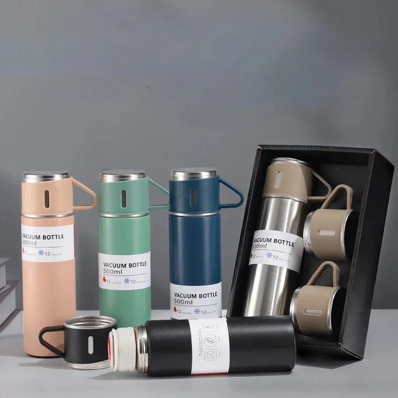 304 Vacuum Stainless Steel Thermos Cup Outdoor Hot Water Thermal Insulation Cup Office Business Style Thermos Bottle