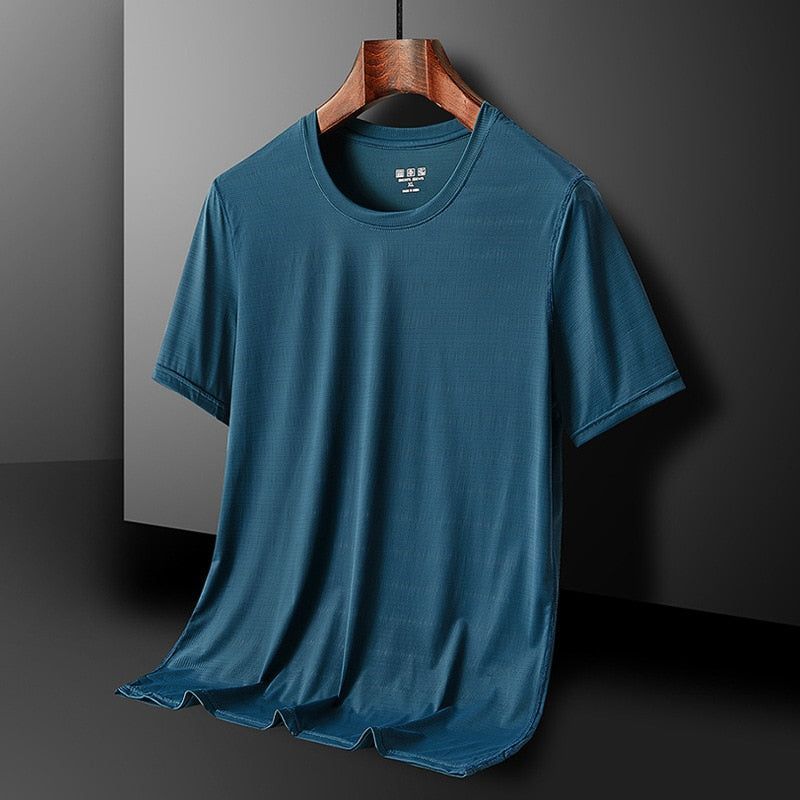 Quick-drying T-shirt Breathable Lightweight Fitness Quick-dryingt-shirt Sportswear Ice Silk Stretch Casual Top - Jointcorp