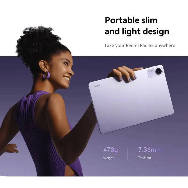 Global Version Xiaomi Redmi Pad SE Mi Tablet Snapdragon® 680 Quad speakers Dolby Atmos® 90Hz 11" Display 8000mAh