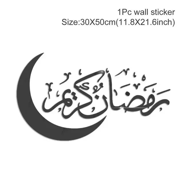 Eid Mubarak Wall Window Stickers Ramadan Decorations for Home 2025 Ramadan Kareem Islamic Muslim Party Decor Eid Mubarak Gifts