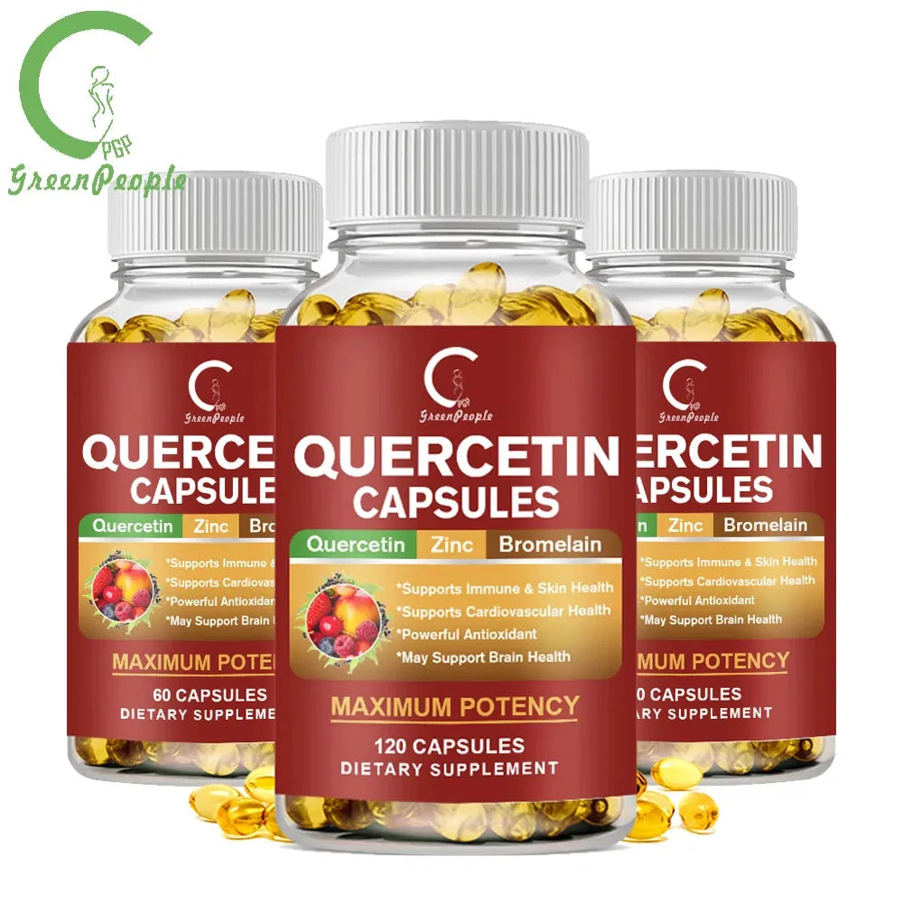 GPGP Greenpeople Quercetin Capsule Vitamin C+ Zinc For Antioxidant Anti-tumor Antitussive Chronic Bronchitis Chest Tightness