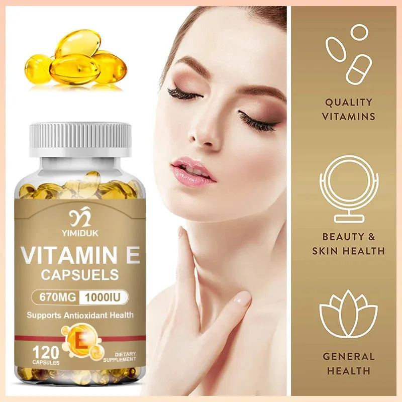 Vitamin E Capsules Improve Rough Skin Care Increase Immune System Supplement