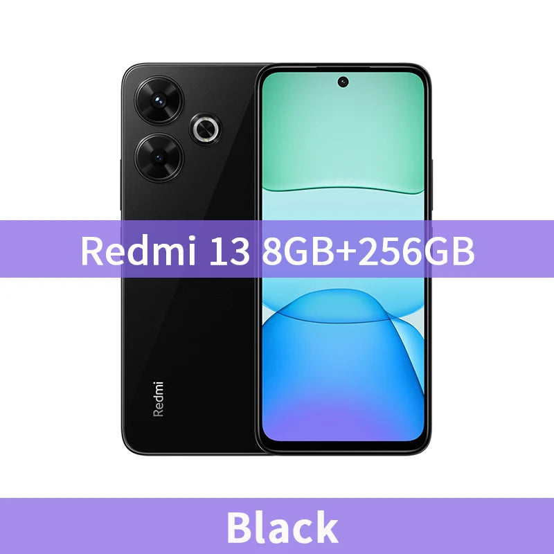 Global Version Xiaomi Redmi 13 Smartphone 108MP Main Camera 5030mAh Battery MTK Helio G91-Ultra 6.79“  Display 33W Fast Charging