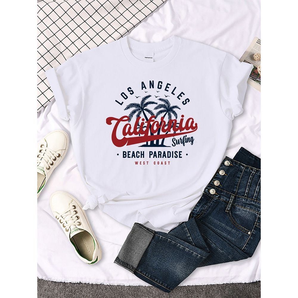 San Francisco, California Beach Paradise T-Shirt Essential Hipster T-Shirts All-Match Casual Tshirt T-shirts with prints