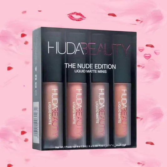 Nude Pink Red Liquid Matte Lip Gloss Kit Waterproof Lip Glaze Tint Non-stick Non-Fading Lipstick Lip Makeup Cosmetic Lip Care