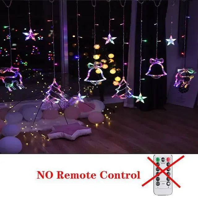 Star Moon Led Curtain Garland String Light EID Mubarak Ramadan Decoration for Christmas Home 2025 Islam Muslim E