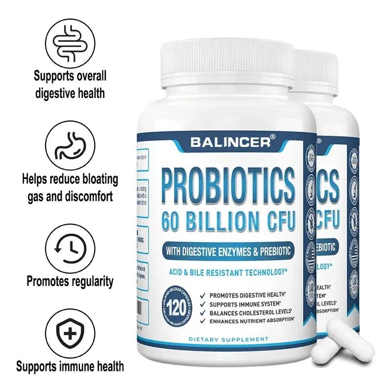 Probiotic Colon Cleanse & Detox - Digestive Enzymes To Support Gut Health, Improve Digestion, Weight Loss, Balance Gut Bacteria