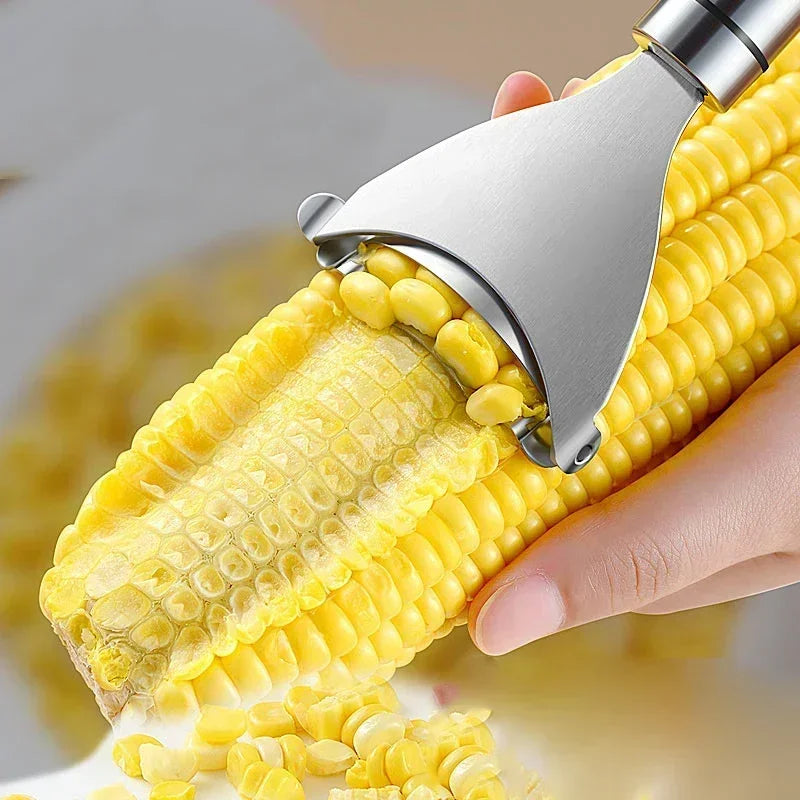 Stainless Steel Serrated Corn Peeler Corn Shaver Planer Thresher Stripper Cutter Melon Fruit Planer Sheller Kitchen Gadget Tool