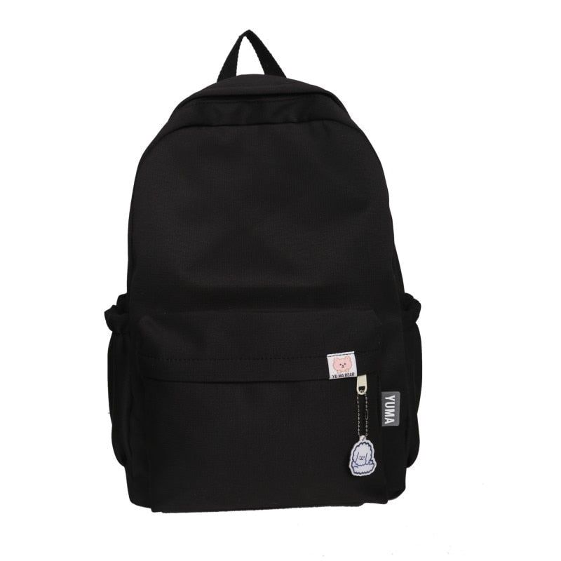 Backpack Soft Sister Solid Color Large Capacity Student Schoolbag 2022 School Season New College Students Ins Backpack