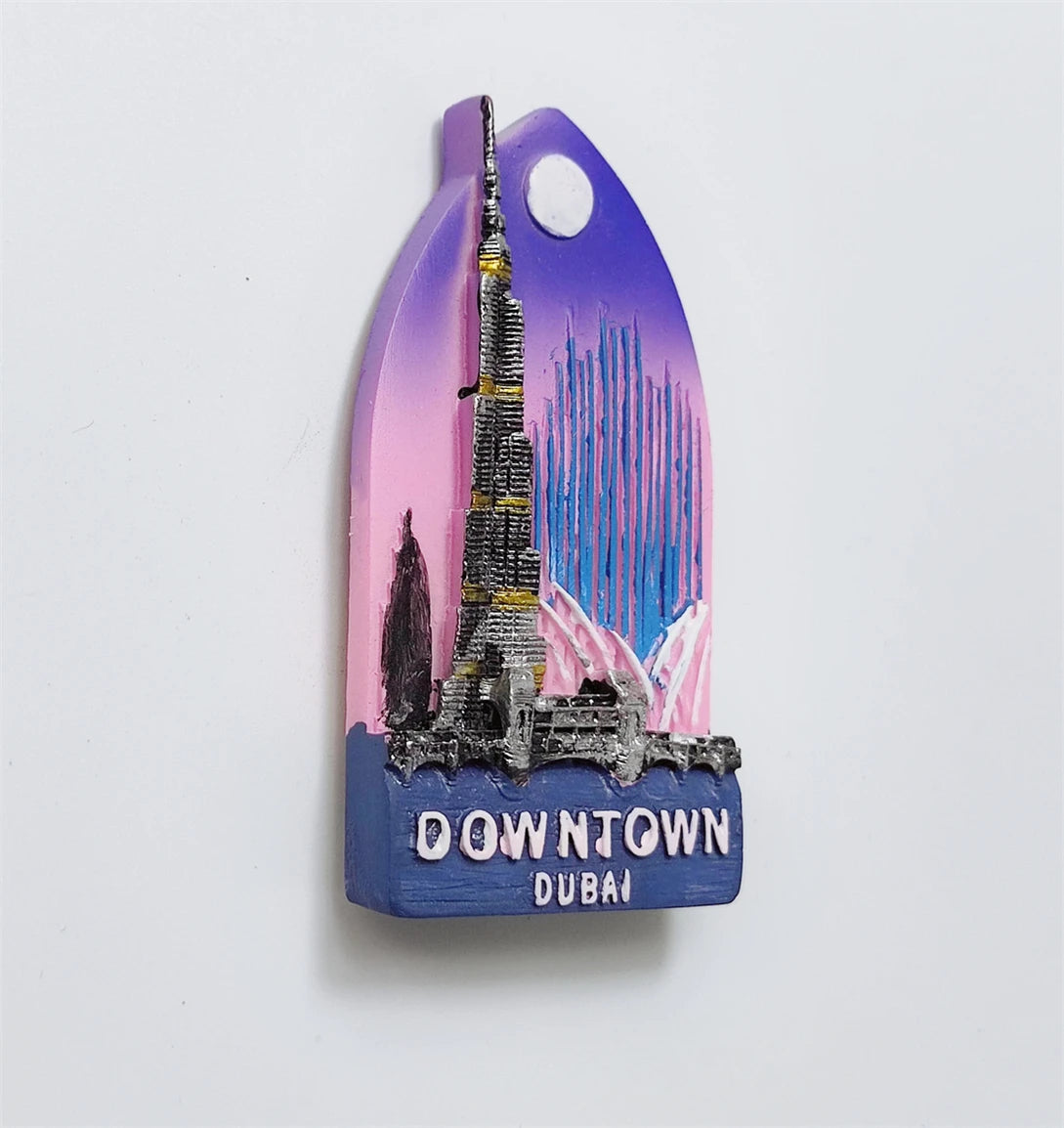 Dubai UAE 3D Downtown Fridge Magnet Souvenir Gift,Resin Handmade Dubai Refrigerator Magnet Home Decoration Collection